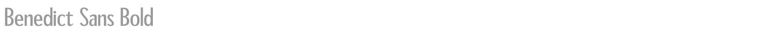 Benedict Sans font preview
